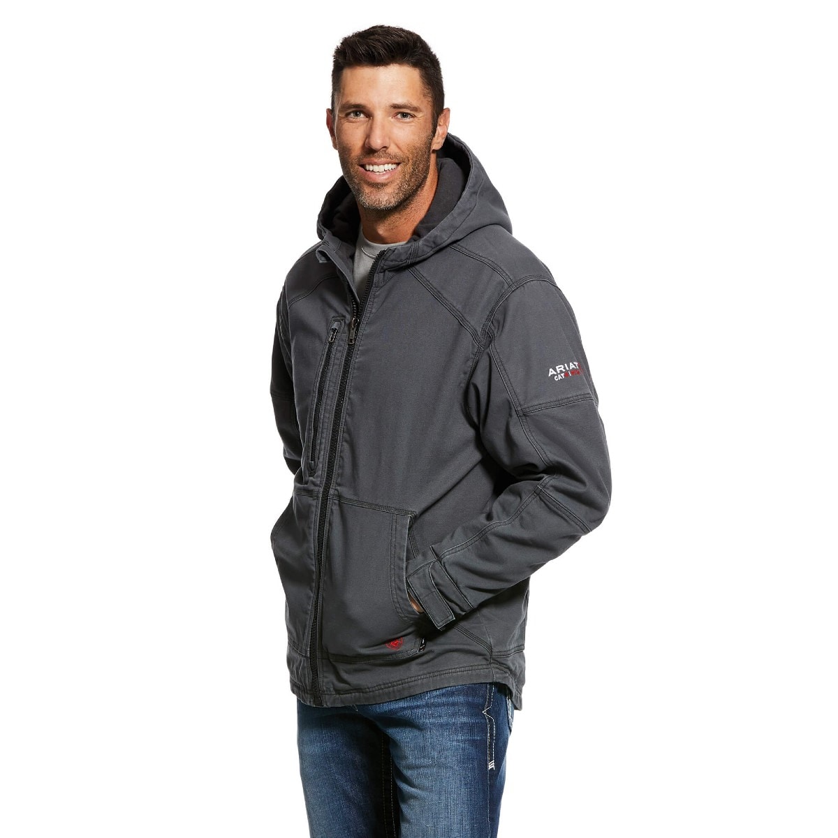 Ariat FR DuraLight Stretch Canvas Jacket in Iron Gray